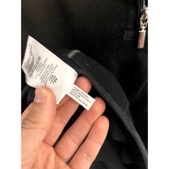 Tommy Bahama Sweater Men’s Medium Black Quarter Zip Beach Golf Pull Over Relax - Picture 6 of 12